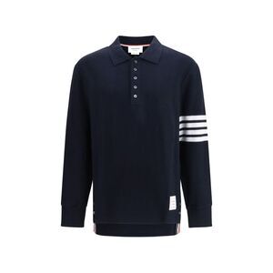 Thom Browne Men Piqué Long-Sleeve Polo